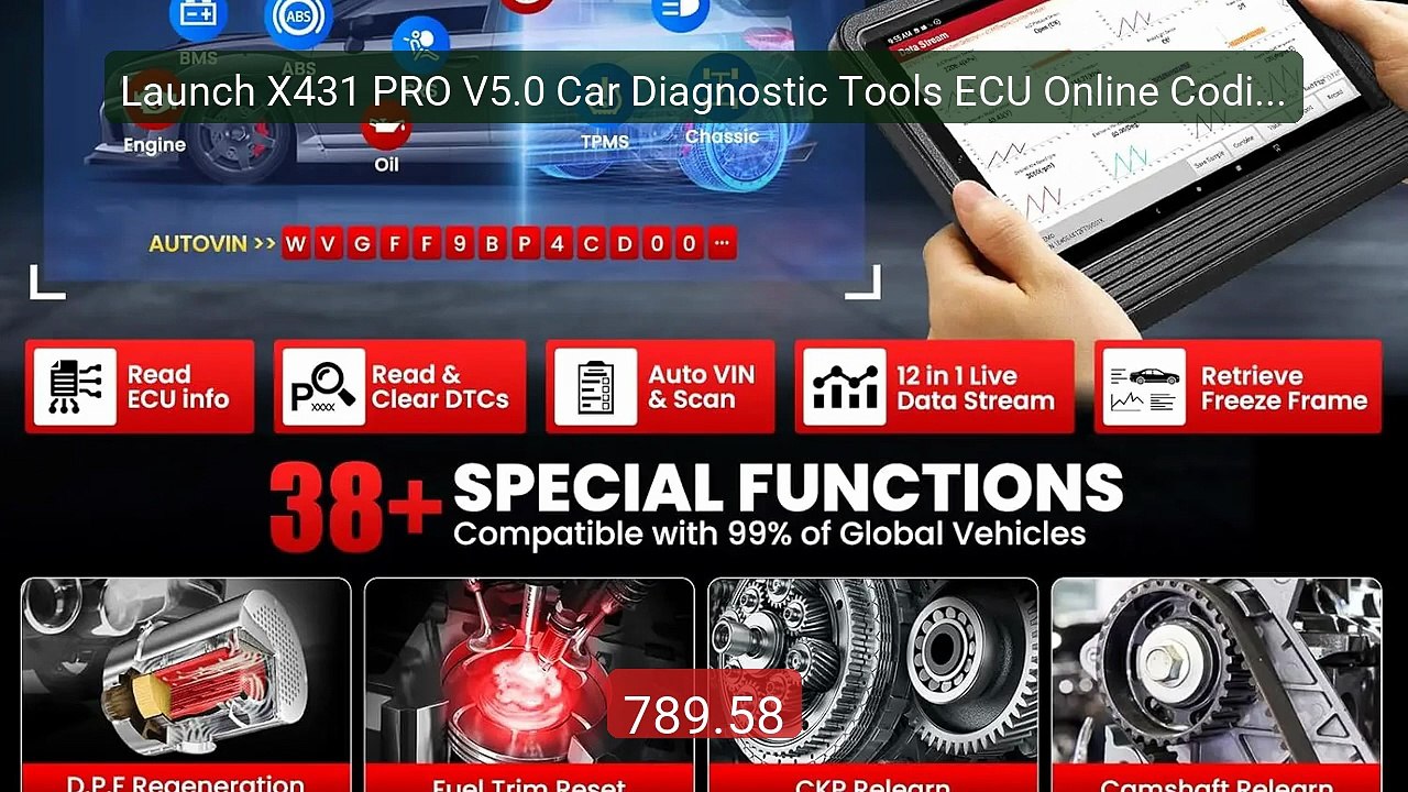 Launch X431 PRO V5.0 Car Diagnostic Tools ECU Online Coding Ac... -- Best Buy 2026 | Great Quality!