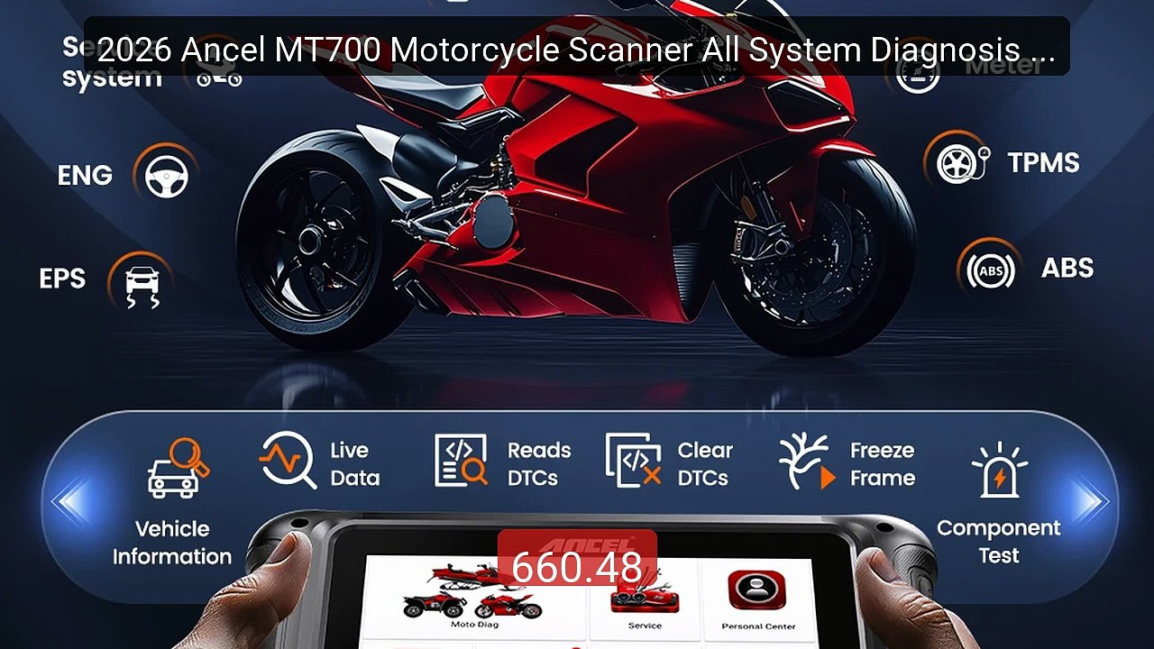 2026 Ancel MT700 Motorcycle Scanner All System Diagnosis ECU R... -- Hot Deal 2026 | Limited Offer!