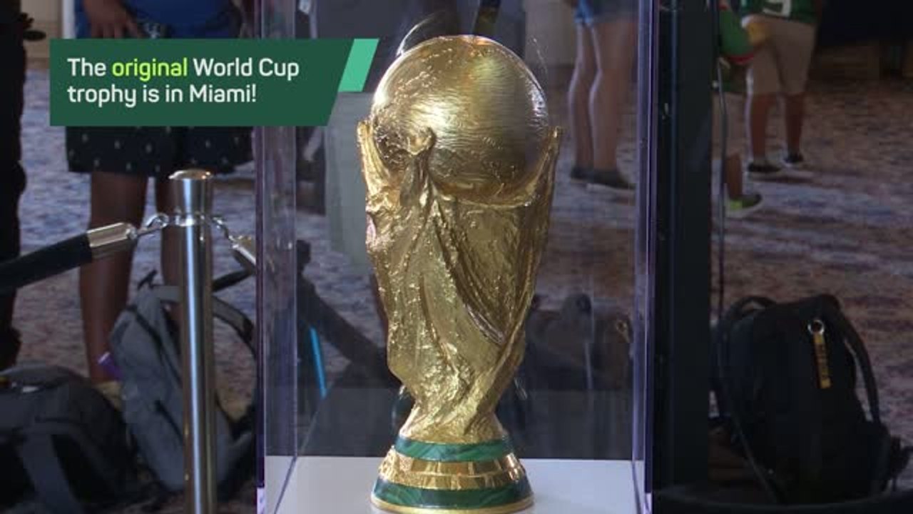 Huge crowds in Miami to see original World Cup trophy