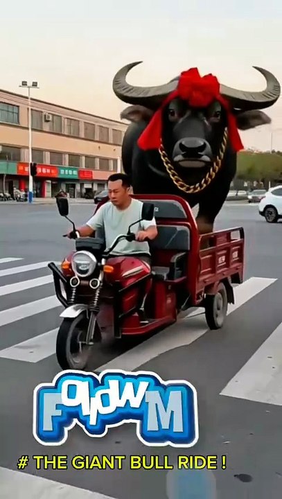# GIANT BULL ON A TRIKE?!