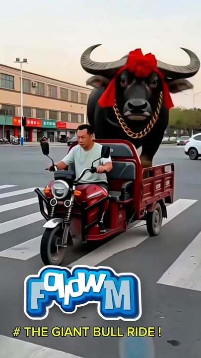 # GIANT BULL ON A TRIKE?!