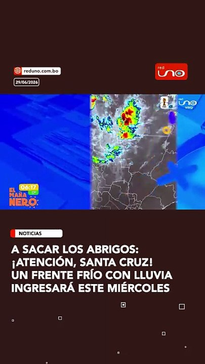¡Atención, Santa Cruz! Un frente frío ingresará este miércoles