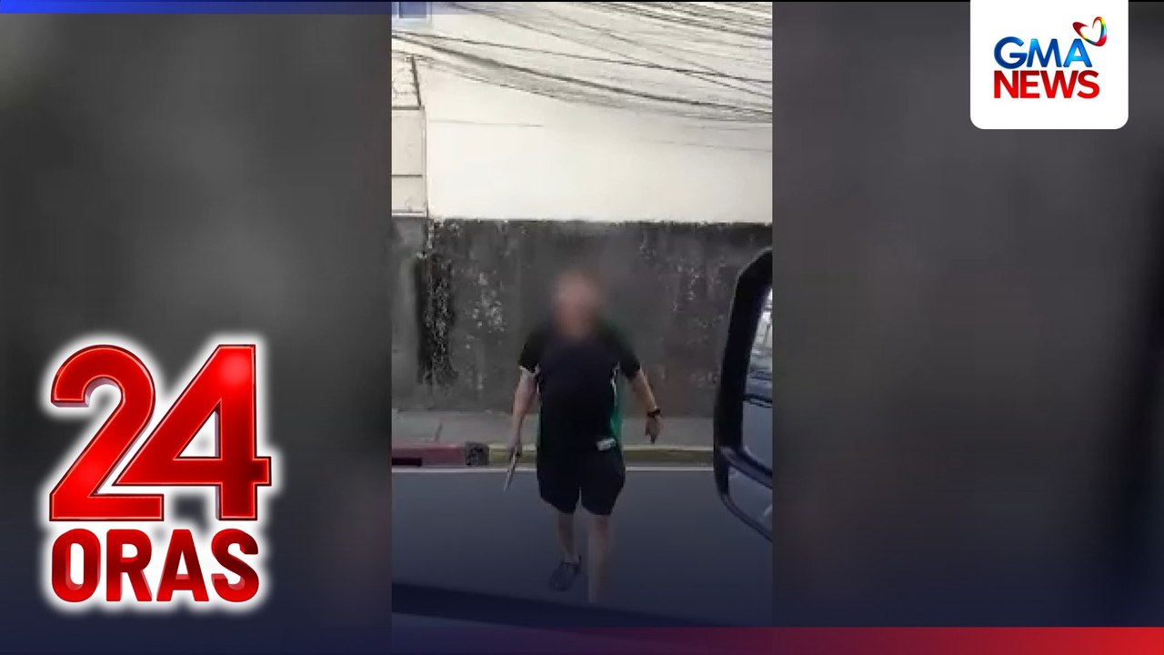 Nanutok ng baril sa nagparada ng sasakyan sa harap ng kaniyang bahay, kinausap lang ng pulisya dahil ala namang nagkaso | 24 Oras