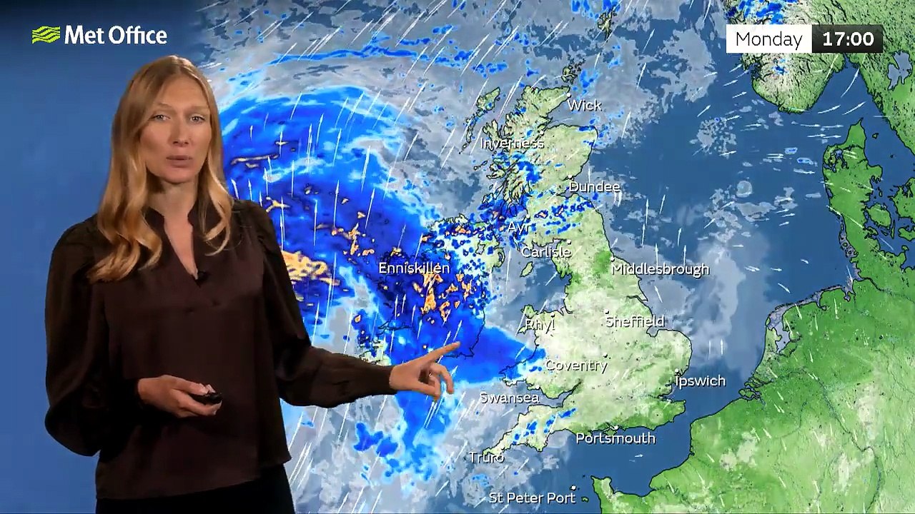 Met Office Monday Afternoon Weather Forecast 29/06/2026