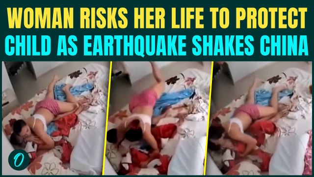 China Earthquake SHOCKING VIDEO: Woman PROTECTS Child as 5.5 Magnitude Quake TRIGGERS Panic