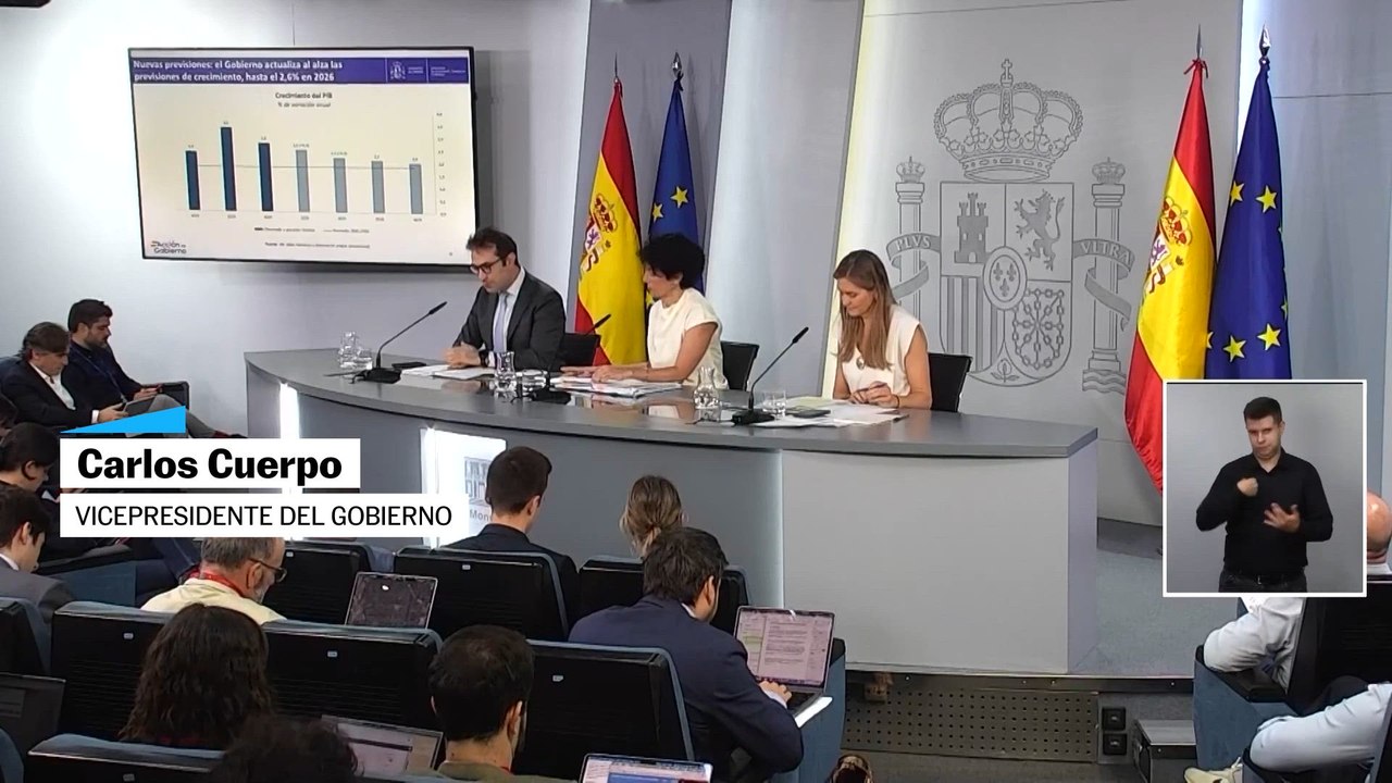 Cuerpo: "Hay una actualización al alza de cuatro décimas para el crecimiento en el 2026"