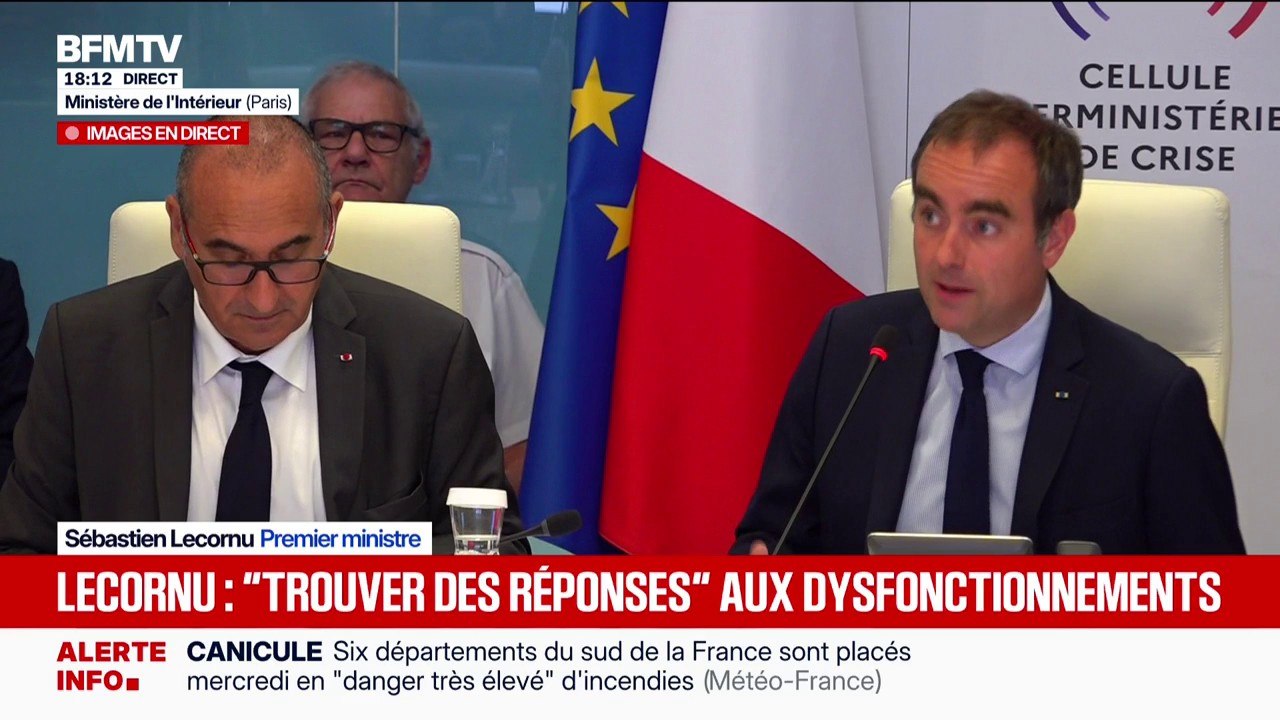 Canicule: "Le nombre de victimes à domicile est bien plus important que sur tous les épisodes précédents", affirme Sébastien Lecornu