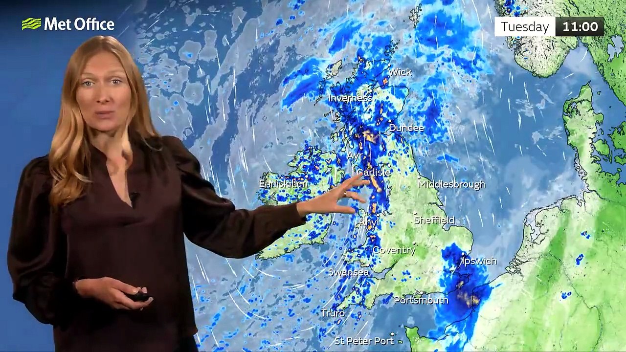 Met Office Monday Evening Weather Forecast 29/06/26
