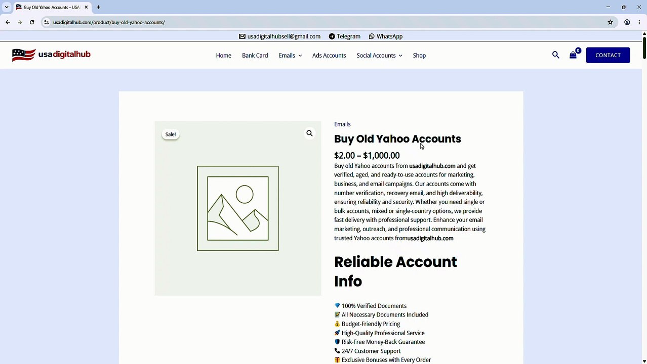 The 10 Sites Guide to Buying Old Yahoo Accounts in Usa&Uk
