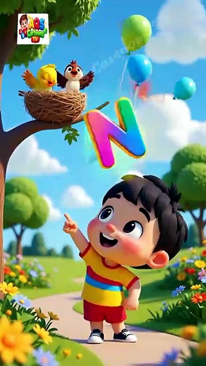 N for Nest |ABC Learning for Kids |Nursery Rhymes |AQS Cartoons TV