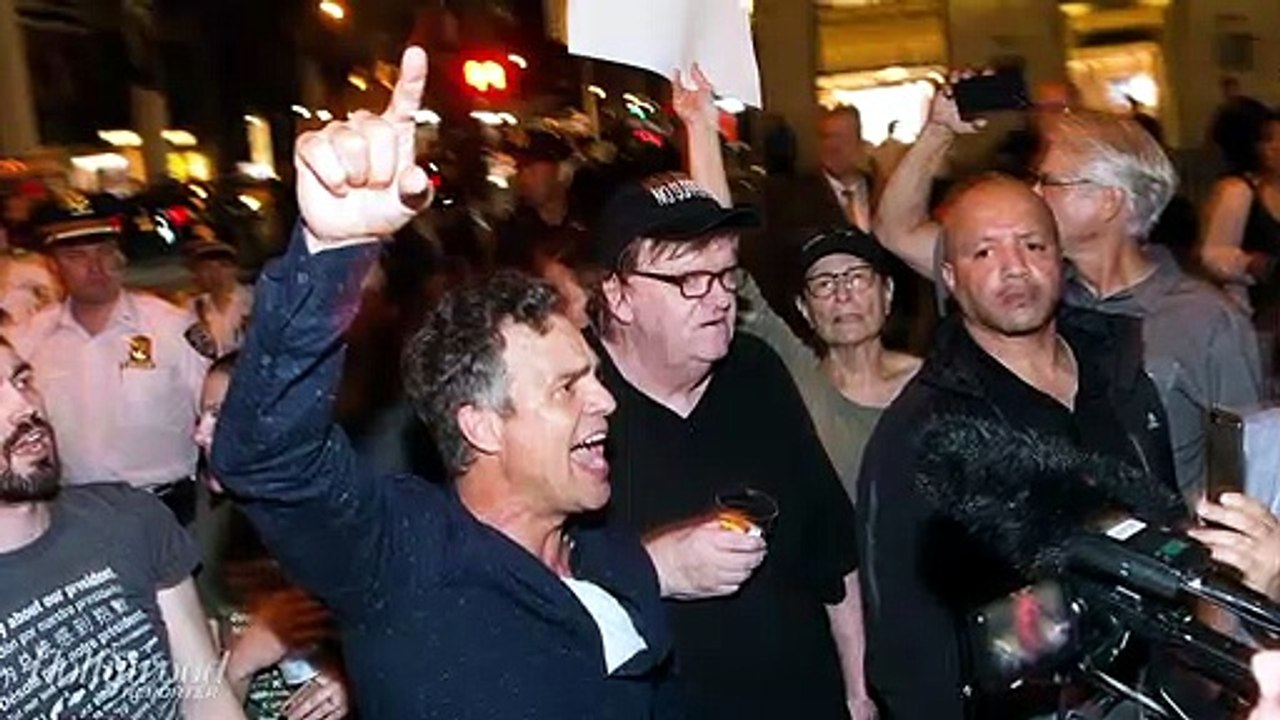 Mark Ruffalo, Michael Moore Take Part in Trump Tower Protest | THR News [Full Movie]