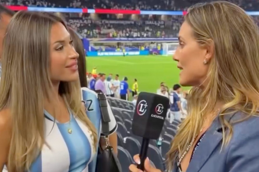 La esposa de Lautaro Martínez se vuelve viral tras ser captada celebrando en las tribunas
