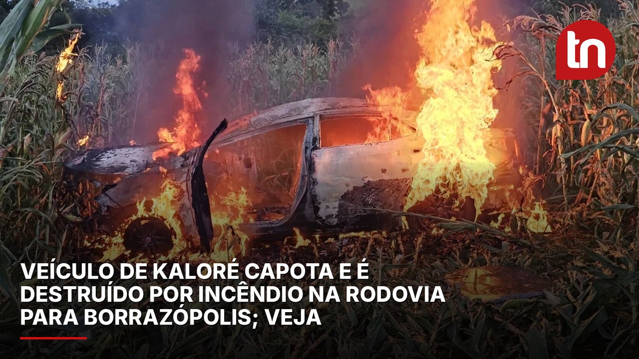 Veículo de Kaloré capota e é destruído por incêndio na rodovia para Borrazópolis; veja