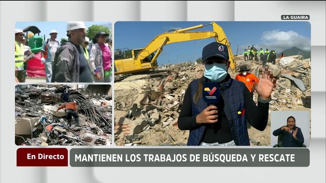 Rescatistas nacionales e internacionales continúan los trabajos de búsqueda y rescate en La Guaira
