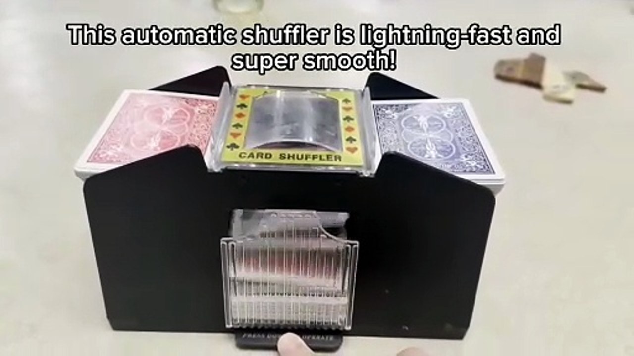 Automatic Card Shuffler 1/2 Deck – One-Click Rechargeable Electric Playing Card Shuffler with 2000mAh Battery & Storage Bag
