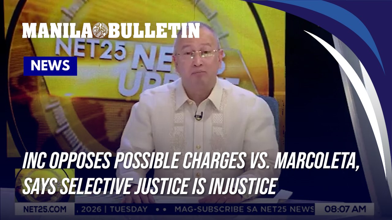 INC opposes possible charges vs. Marcoleta, says selective justice is injustice