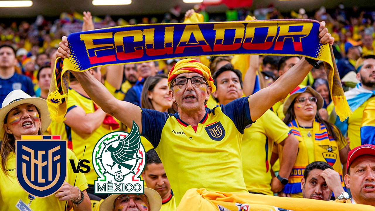 Afición de Ecuador alienta a su equipo previo a enfrentar a México