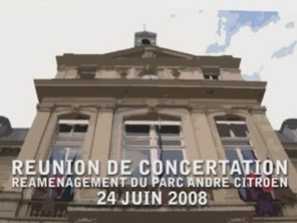REUNION DE CONCERTATION SUR LE PARC ANDRE CITROEN