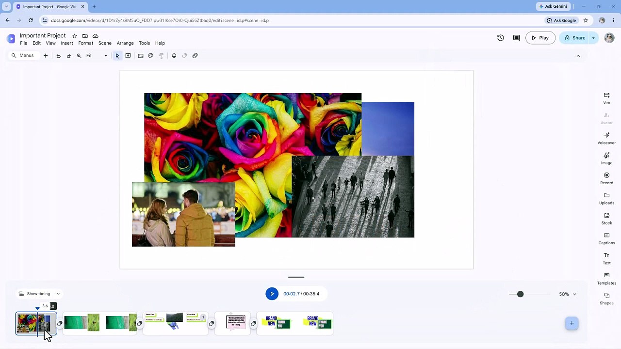 Google Vids 23 Duplicating Elements in Canvas and Scenes