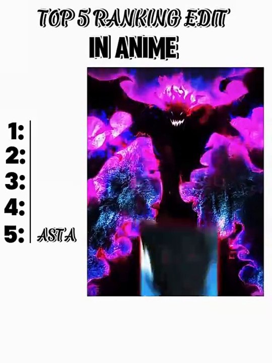 Top 5 Best Ranking Edits in Anime 🔥 | Ultimate Anime Ranking | Madara, Obito, Goku Black, Toji & Asta