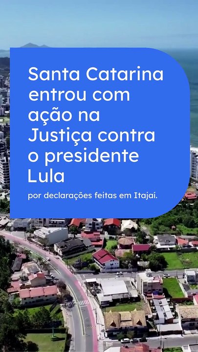 Vídeo - SC vai à Justiça contra Lula por falas que teriam associado o estado ao racismo