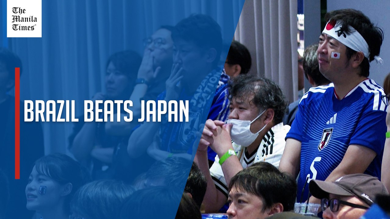 Fans in Tokyo react as Brazil beats Japan in World Cup