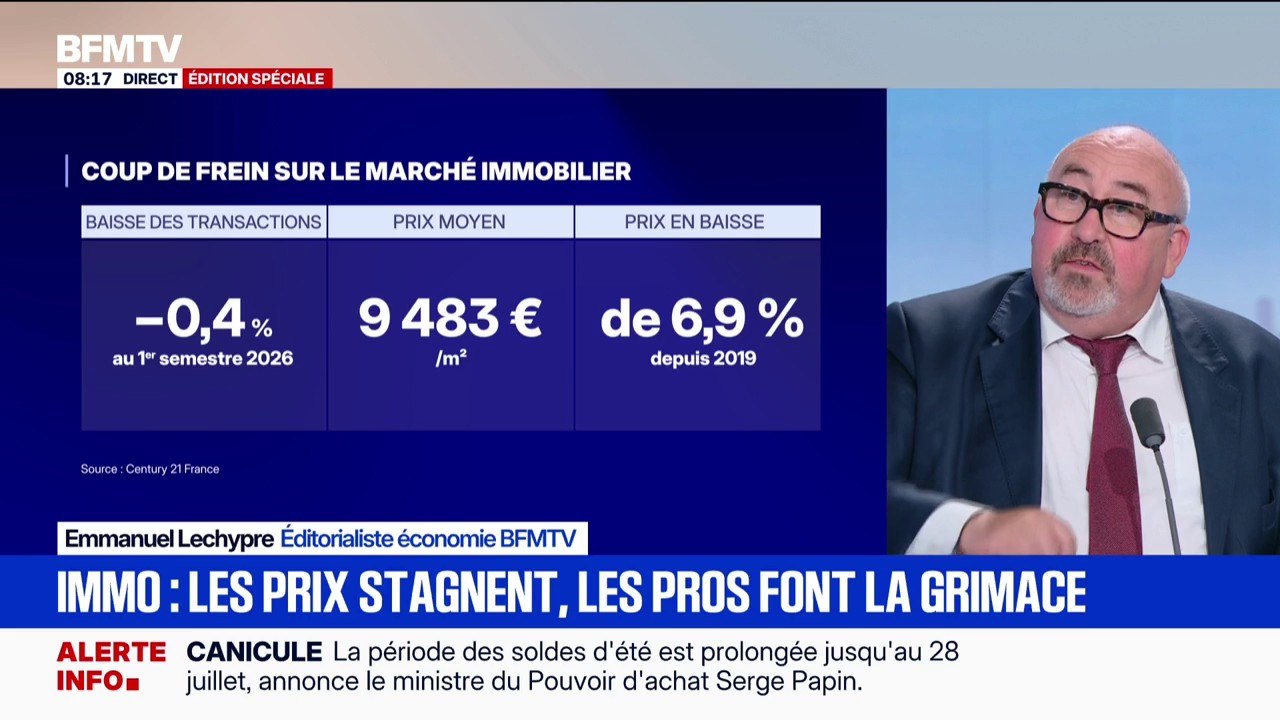 Coup de frein sur le marché immobilier: les prix stagnent, les transactions baissent