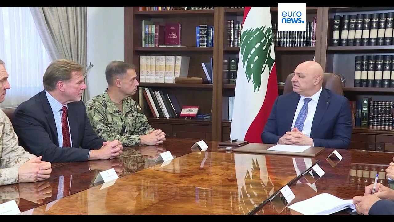 دیدار فرمانده سنتکام با رئیس جمهور لبنان؛ عون: ارتش لبنان تا نقطه صفر مرزی با اسرائیل مستقر می‌‌شود