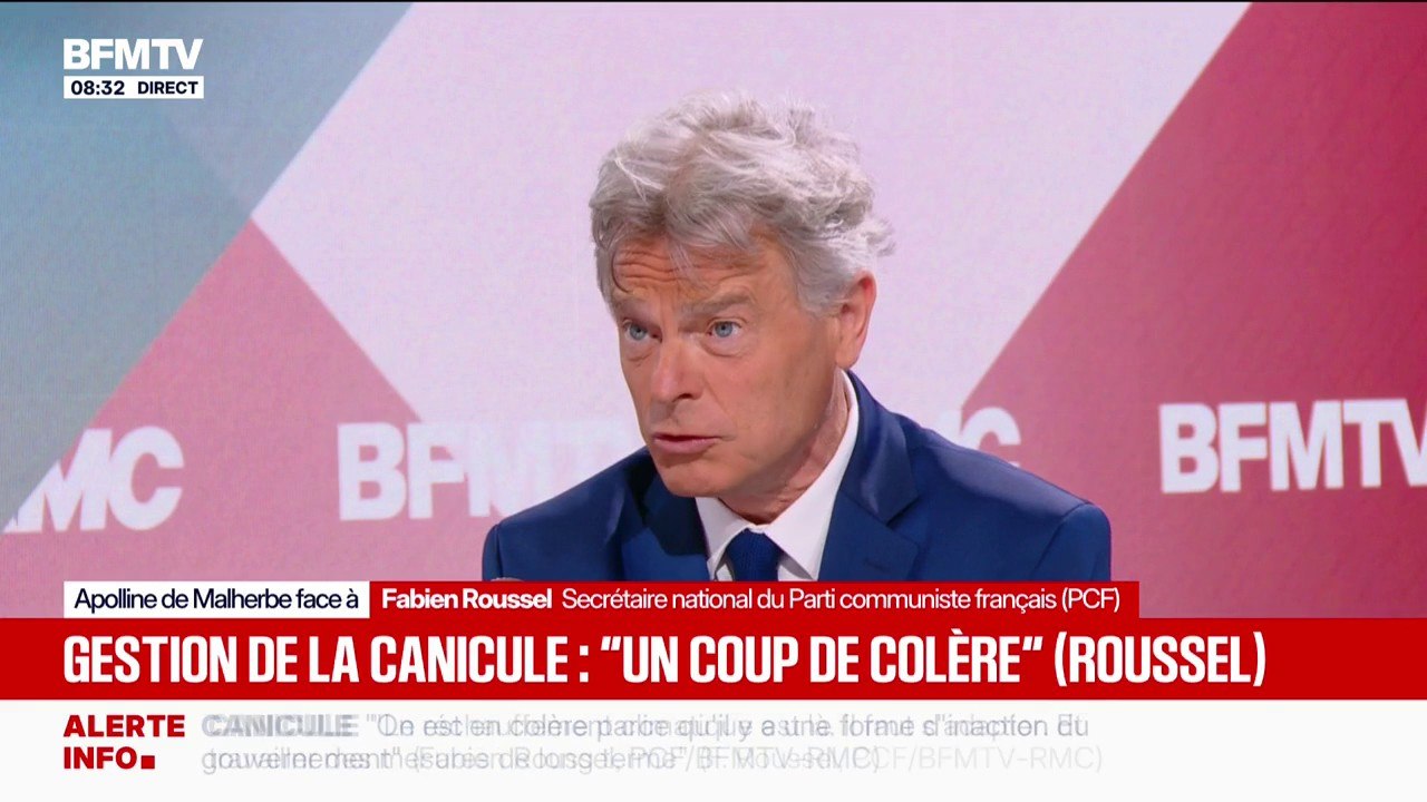 Gestion de la canicule: "Le gouvernement a une responsabilité quand il baisse les moyens", affirme Fabien Roussel, secrétaire national du PCF