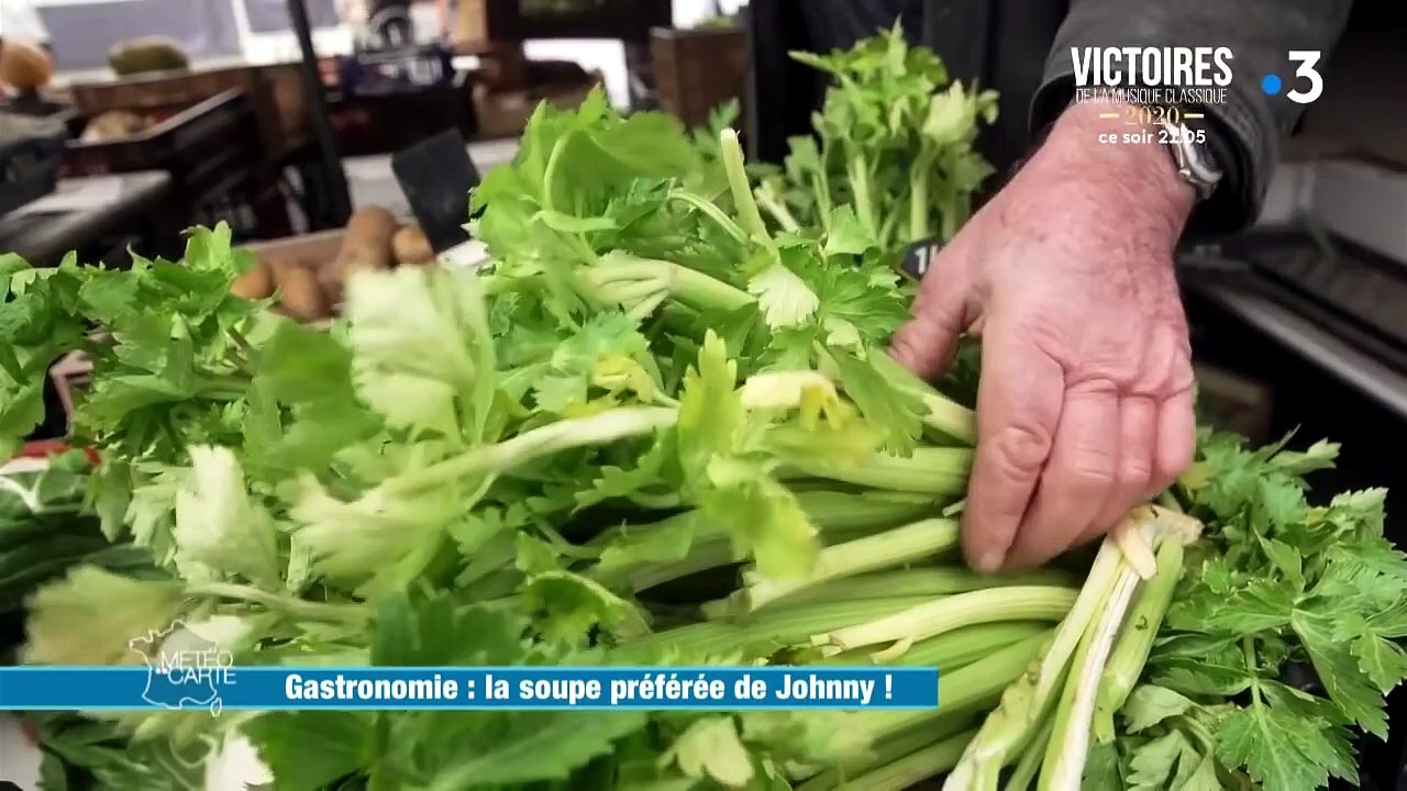 2018 - Johnny Hallyday : la soupe préférée du chanteur dans le Journal de France 3 Auvergne-Rhône-Alpes (26 Février)