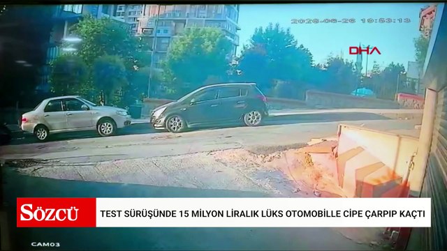 Kağıthane’de test sürüşünde 15 milyon liralık lüks otomobille cipe çarpıp kaçtı; 174 bin lira ceza yazıldı
