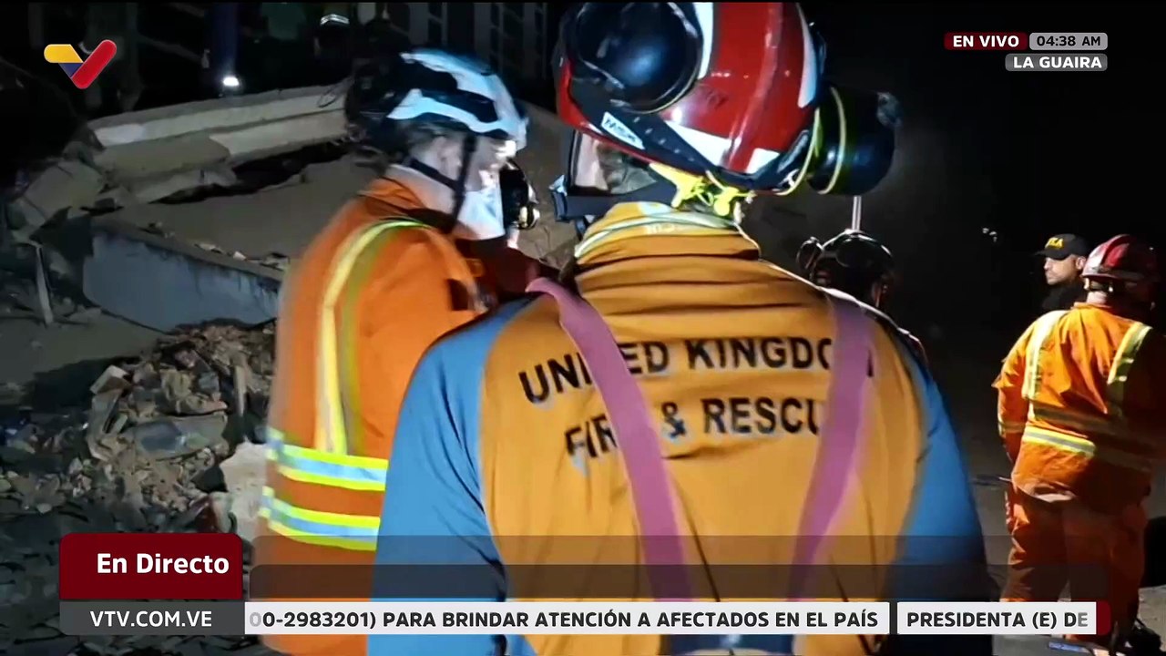 Rescatistas del Reino Unido continúan sumándose a las labores de búsqueda y extracción en Caraballeda