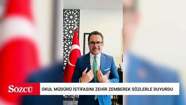 Okul müdürü istifasını zehir zemberek sözlerle duyurdu