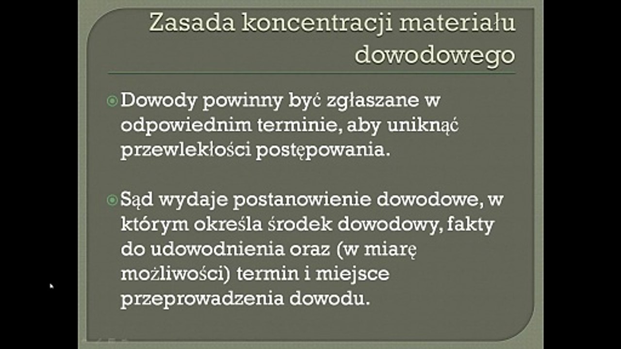 postepowanie sądowe - dowody w postepowaniu cz. I
