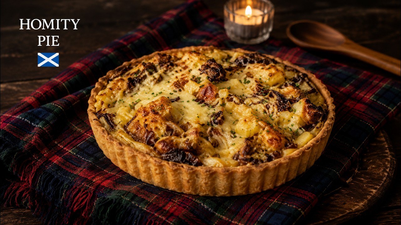 Homity Pie | WWII Recipe | Cheese, leek & potato pie