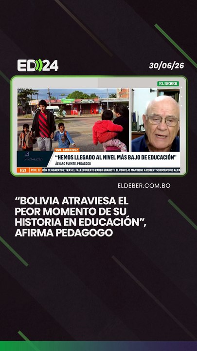 “Bolivia atraviesa el peor momento de su historia en educación”, afirma pedagogo