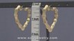 10K Gold Heart Bamboo Hoop Earrings Jewelry 2 Inch HB12