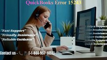 QuickBooks Error 15243
