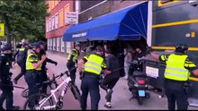 La policía reprimió a marroquíes alborotadores