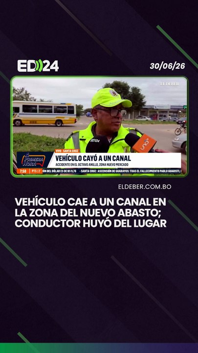 Vehículo cae a un canal en la zona del Nuevo Abasto; conductor huyó del lugar