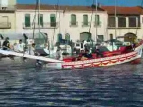 Joutes 1°crash test dans le port de Mèze