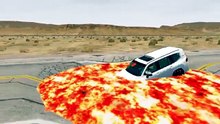 Flatbed Truck Mcqueen  _ Transportation with Truck - Pothole vs Car _654