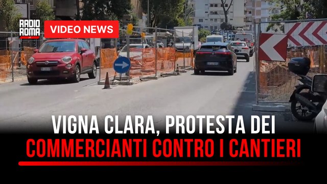 Vigna Clara, protesta dei commercianti contro i cantieri dei black point