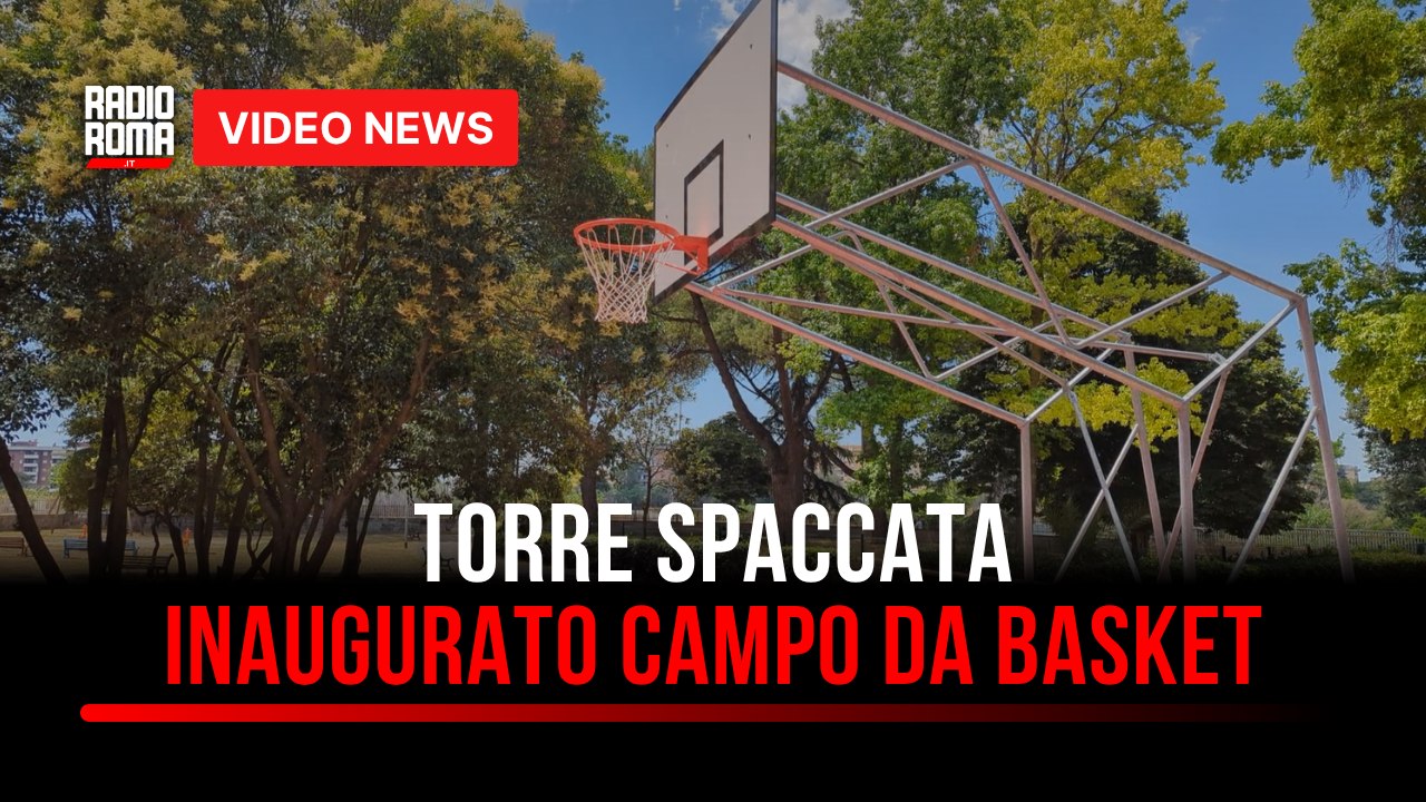 Torre Spaccata, inaugurato campo da basket