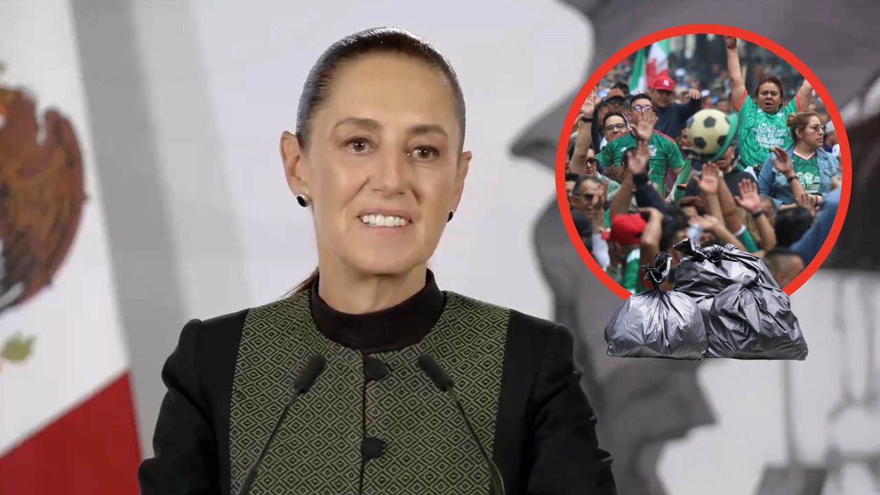 Claudia Sheinbaum pide respeto a la afición mexicana y hace un llamado a recoger su basura en los festejos