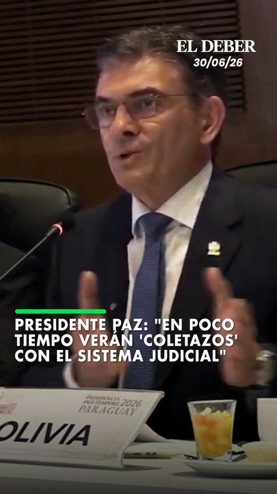 Presidente Paz: "En poco tiempo verán 'coletazos' con el sistema judicial"