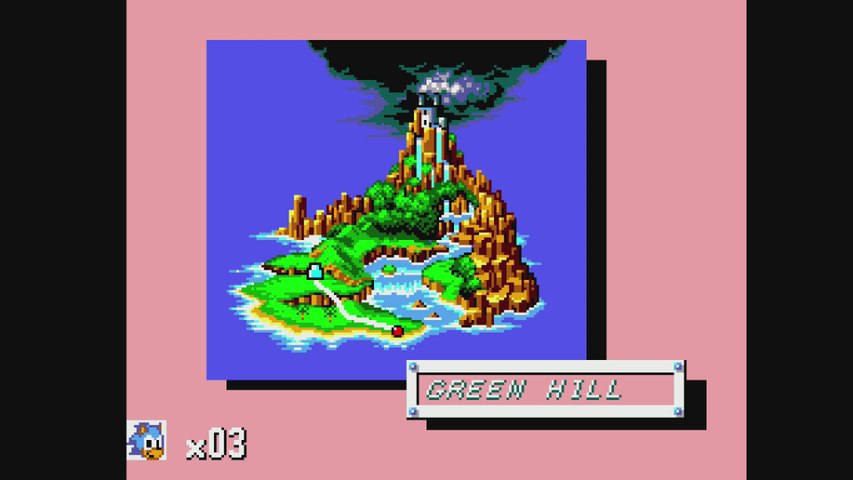 Gameplay Sonic the Hedgehog (8-bit) - Green Hill Zone