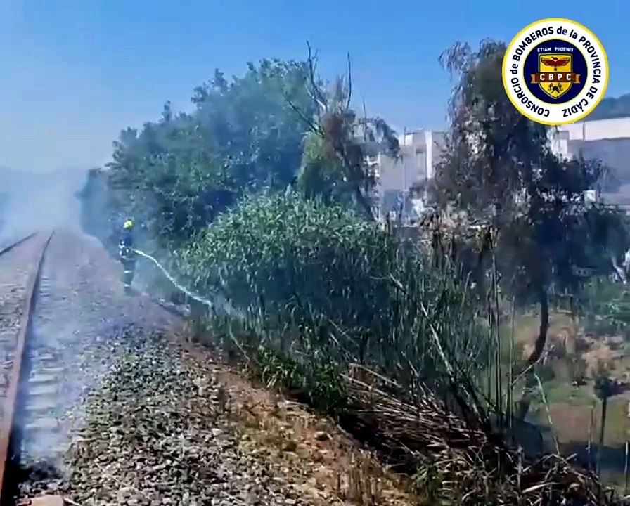 Un incendio de cañaveral y monte bajo moviliza a Bomberos e Infoca en San Roque