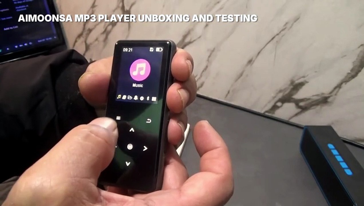 Aimoonsa mp3 player unboxing and testing