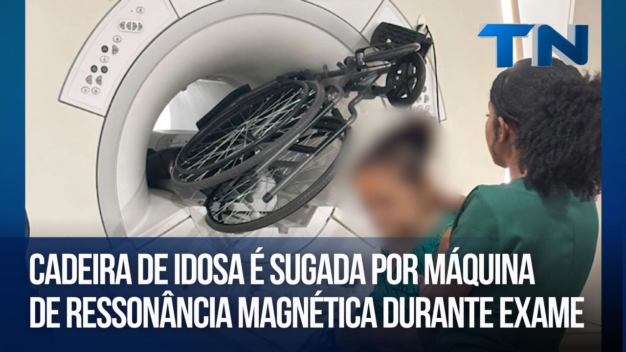 Cadeira de idosa é sugada por máquina de ressonância magnética durante exame